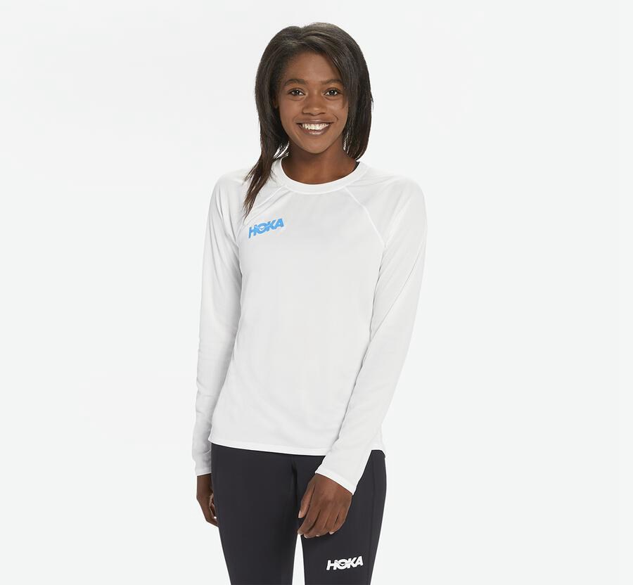 Hoka Womens Tops NZ - Hoka One One Performance White (AYM039482)